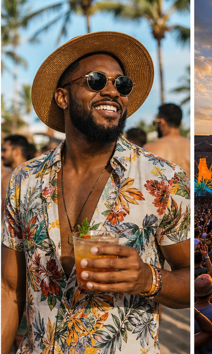 Festival guest in crowd